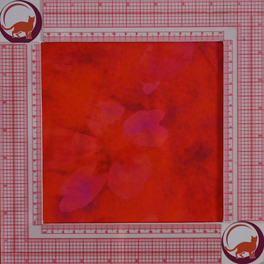 Viskose Druck Blüten Jacquard leuchten orange pink